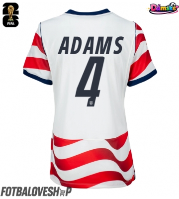 Spojené státy Tyler Adams #4 Dámské Domácí Dres MS 2026 Krátký Rukáv